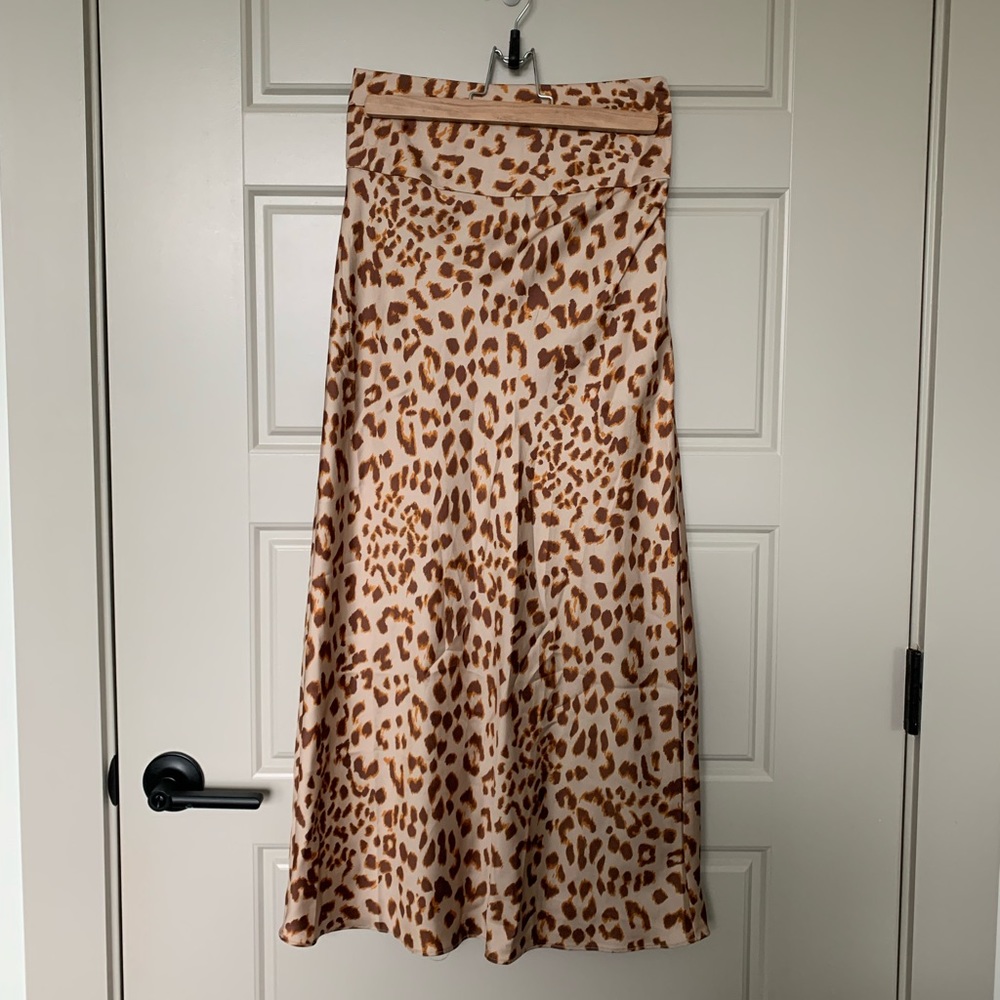 Free People Leopard Maxi Skirt